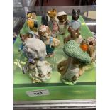Beswick Beatrix Potter Figures: Tom Kitten 1948, Pig Wig 1972, Mrs Tittlemouse 1948, Mrs Tiggy