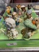 Beswick Beatrix Potter Figures: Tom Kitten 1948, Pig Wig 1972, Mrs Tittlemouse 1948, Mrs Tiggy