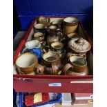 19th/20th cent. Doulton Lambeth Stoneware: A selection of sixteen small jugs, pitchers, tankards, at