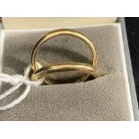 Jewellery: Yellow metal wedding bands. Tests as 18ct gold. Weight 8g. (2)