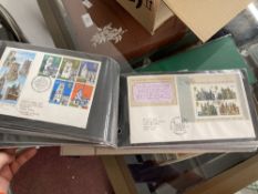 Stamps: Two albums containing sixty nine first day and commemorative covers from 1970-1981.