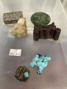 Keith and Sonja Hamilton Collection: Objects of virtu silver gilt, tests as 925 filigree box pendant