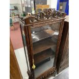 20th cent. Chinese hardwood glazed display cabinet. 27ins. x 74ins. x 13ins.