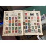 Stamps: 19th and 20th cent. World stamps in four albums, plus a collection of reference books