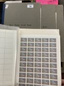 Stamps: Rhodesia, 64 complete sheets of issues from the mid 1970s, in four stockbooks.