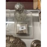 Hallmarked Silver: Perfume bottle hallmarked London and a silver trinket box hallmarked Birmingham.