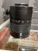 Photographic Equipment: Rubinar MC 500mm f5·6 Macro lens with sepia filter and case.