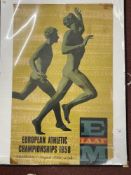 Sports Poster: International Amateur Athletics Federation European Championships Stockholm, 1958,