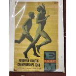 Sports Poster: International Amateur Athletics Federation European Championships Stockholm, 1958,