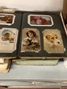 Postcards: Three albums of Edwardian cards, Mabel Lucie Atwell, actresses, GB and European