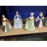 20th cent. Ceramics: Franklin Mint, Queens Marie Antoinette, Isabella of Spain, Elizabeth I,