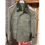 Militaria: WWII Waffen SS Officers service dress tunic, rank of Untersturmfuher in the Leibstandarte