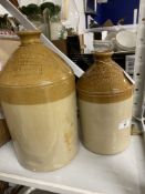 Stoneware: Jars, Leadbetter of Wycombe 1 gallon, and 2 quart. (2)