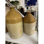 Stoneware: Jars, Leadbetter of Wycombe 1 gallon, and 2 quart. (2)