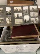 Photographs & Postcards: Three albums plus loose of early photographs dating from 19th cent.-