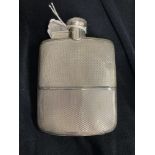 Hallmarked Silver: Hip flask hallmarked Sheffield 1924. Weight 5.25oz.