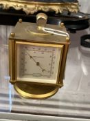 Clocks: Mid 20th cent. Imhof cube desk compendium clock, four sided hygrometer, barometer,