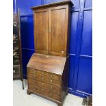 18th cent. Oak bureau bookcase with fitted interior. 36ins. x 84ins.