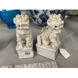 Keith and Sonja Hamilton Collection: Chinese ceramics 19th cent. Blanc de Chinese Foo dog joss stick