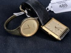 Watches: Seiko gold tone quartz plus Bijou Philippe gold tone cocktail watch. (2)