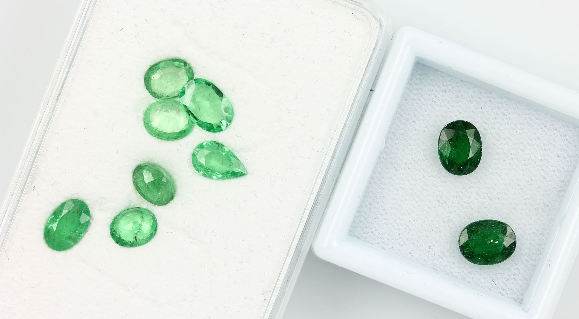 Lot loose bevelled tsavorites total 6.41 ct , in different shapes Valuation Price: 660, - EUR