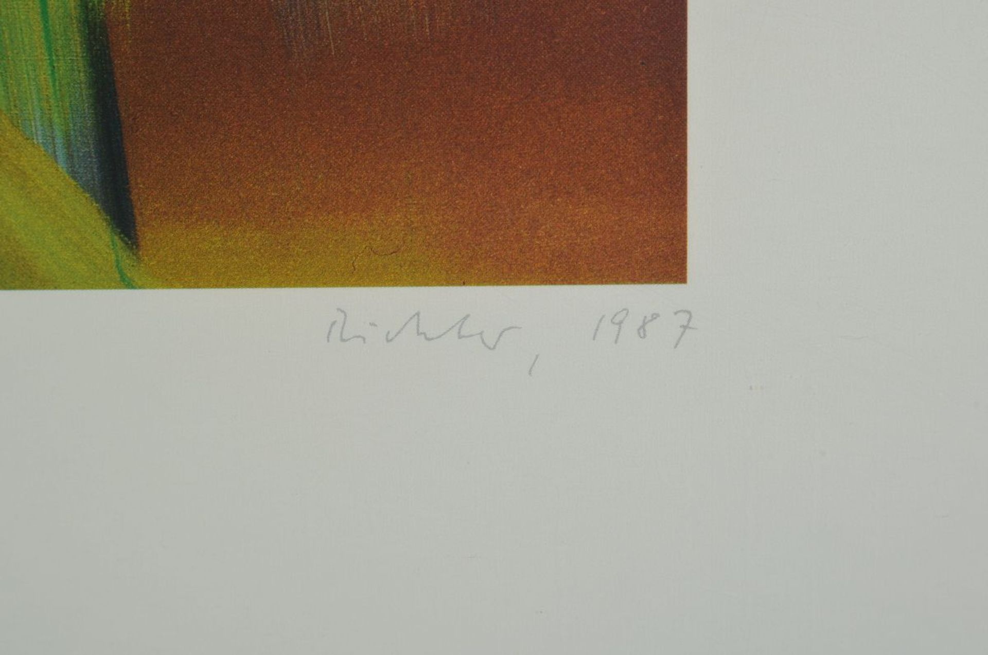 Gerhard Richter, born 1932, Victoria II,color offset on board, signed in print dated 1987, ed. - Image 2 of 3