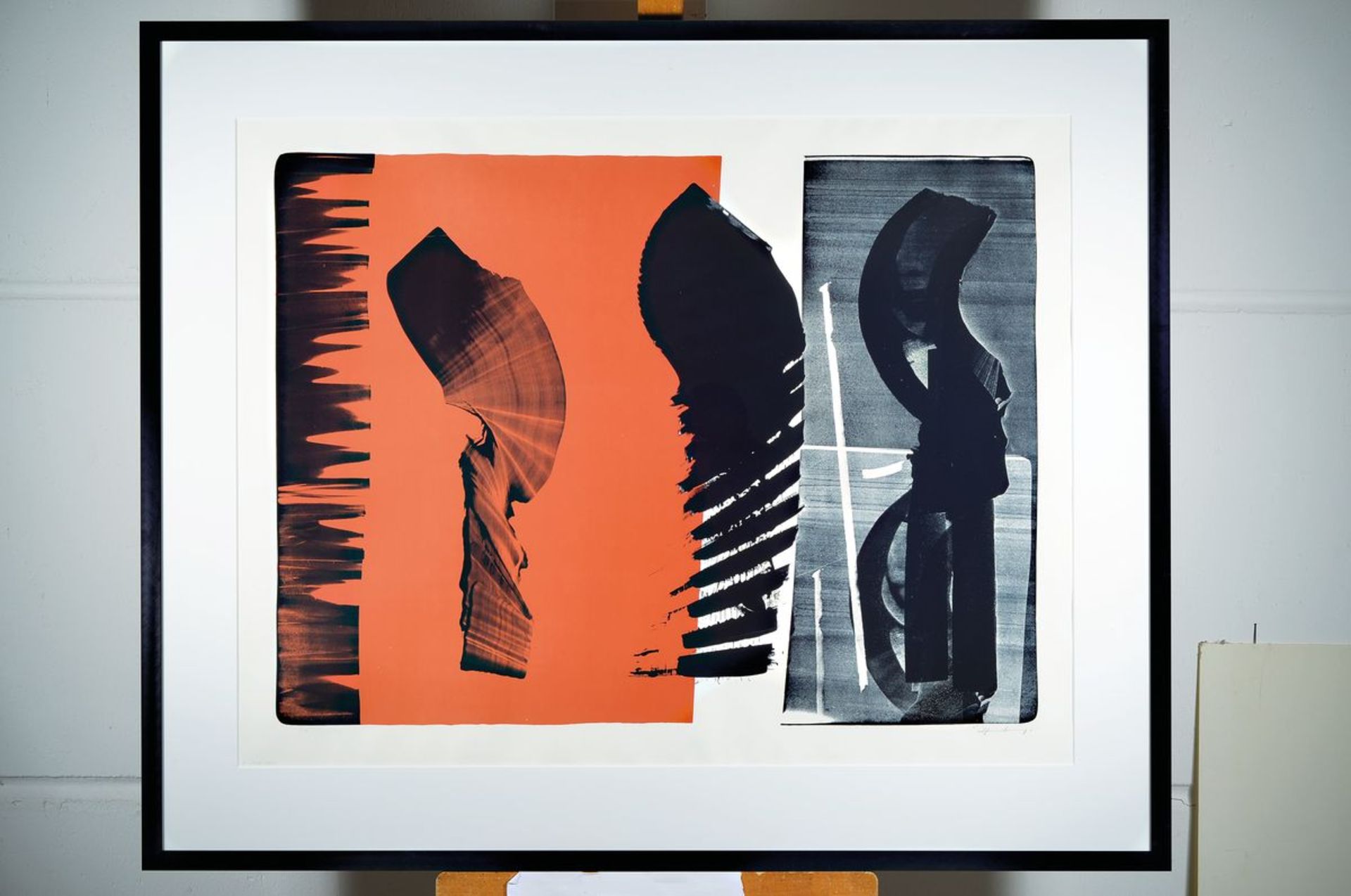 Hans Hartung 1904 Leipzig-1989 Antibes, L- 14B-1974, color lithograph, signed, titled, inscribed H. - Bild 3 aus 3