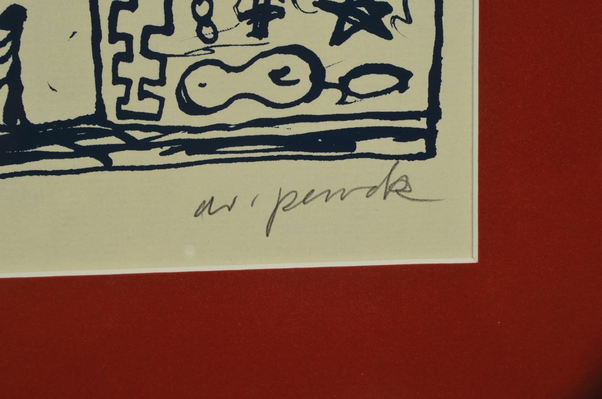 A.R. Penck, 1939-2017, , colour serigraph, from the wallet Skizzen from 1968. Revised" 1979, 99er - Bild 2 aus 3
