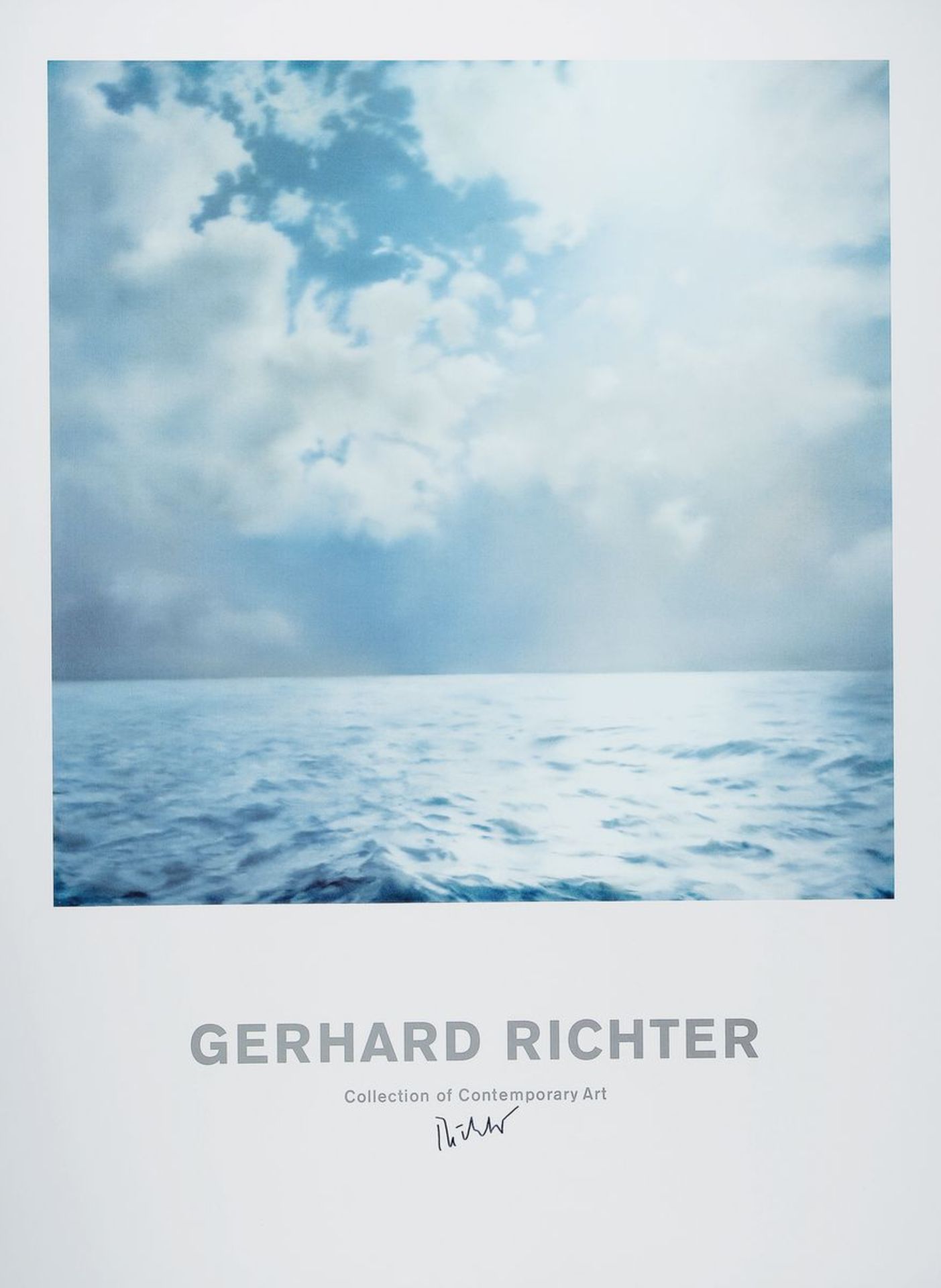 Gerhard Richter, geb.1932, "Seascape"/ Seestück signed, color offset on board, signed, 90 x 70 cm,