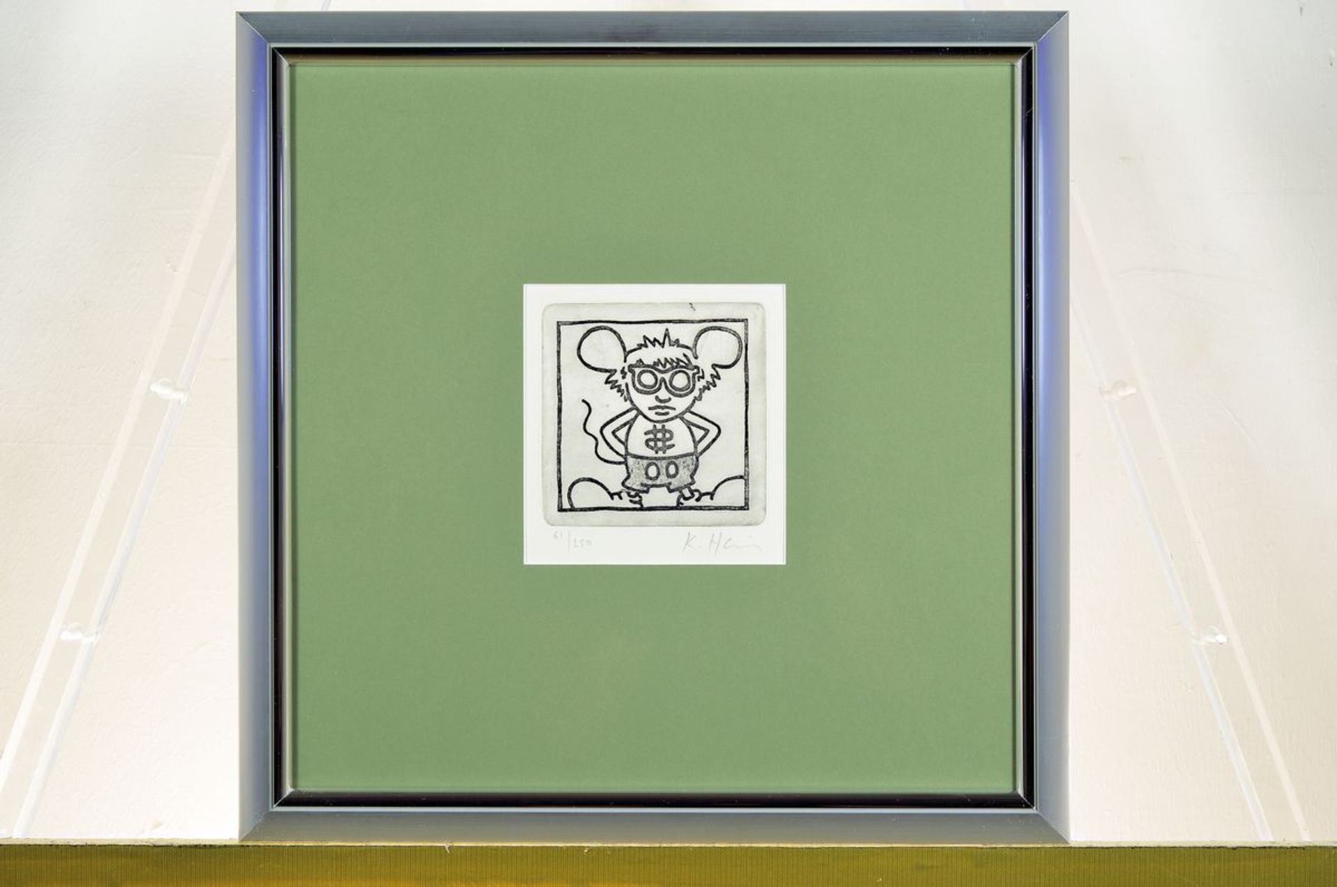 Keith Haring, 1958- 1990, etching on hand-madepaper, signed, numbered 61/250, sheet size 26 x 24 cm, - Bild 3 aus 3