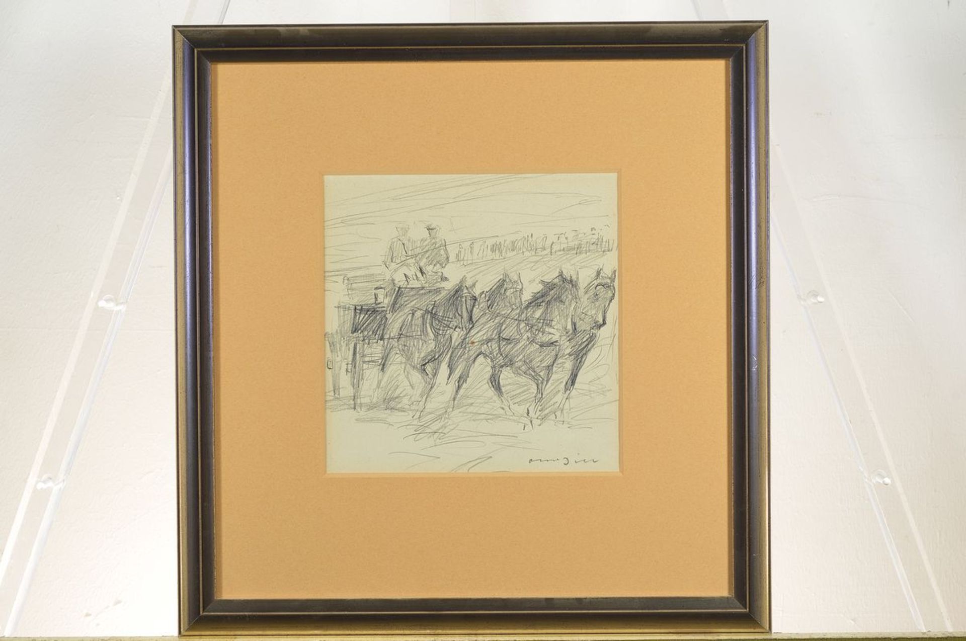 Otto Dill, 1884 Neustadt-1957 Bad Dürkheim, pencil sketch, on the turf, signed lower right, - Bild 3 aus 3