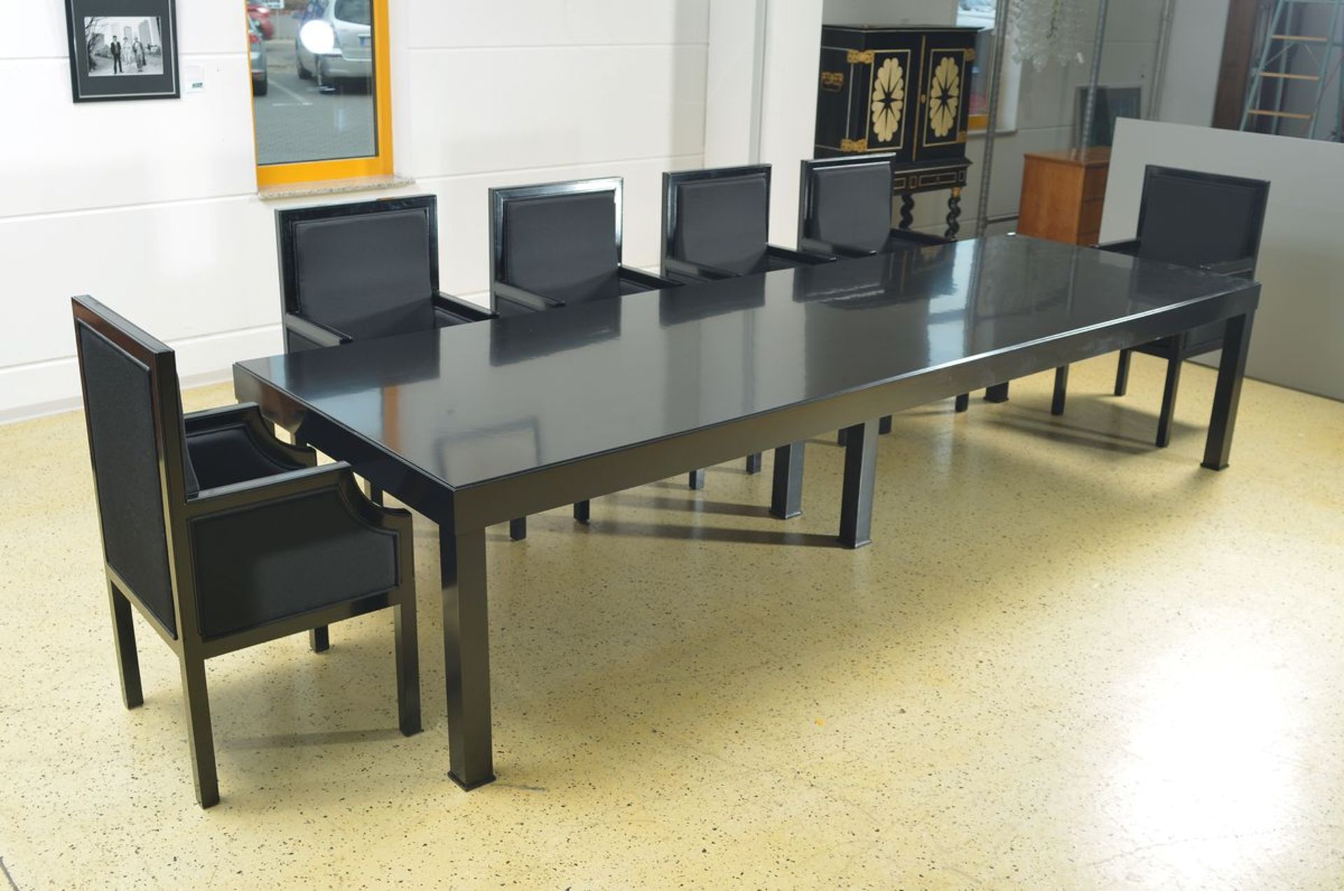 Large table and 12 armchairs, Miazzo elite Italia, Tavolo Leonardo Speciale, special measure 370 x - Image 2 of 2