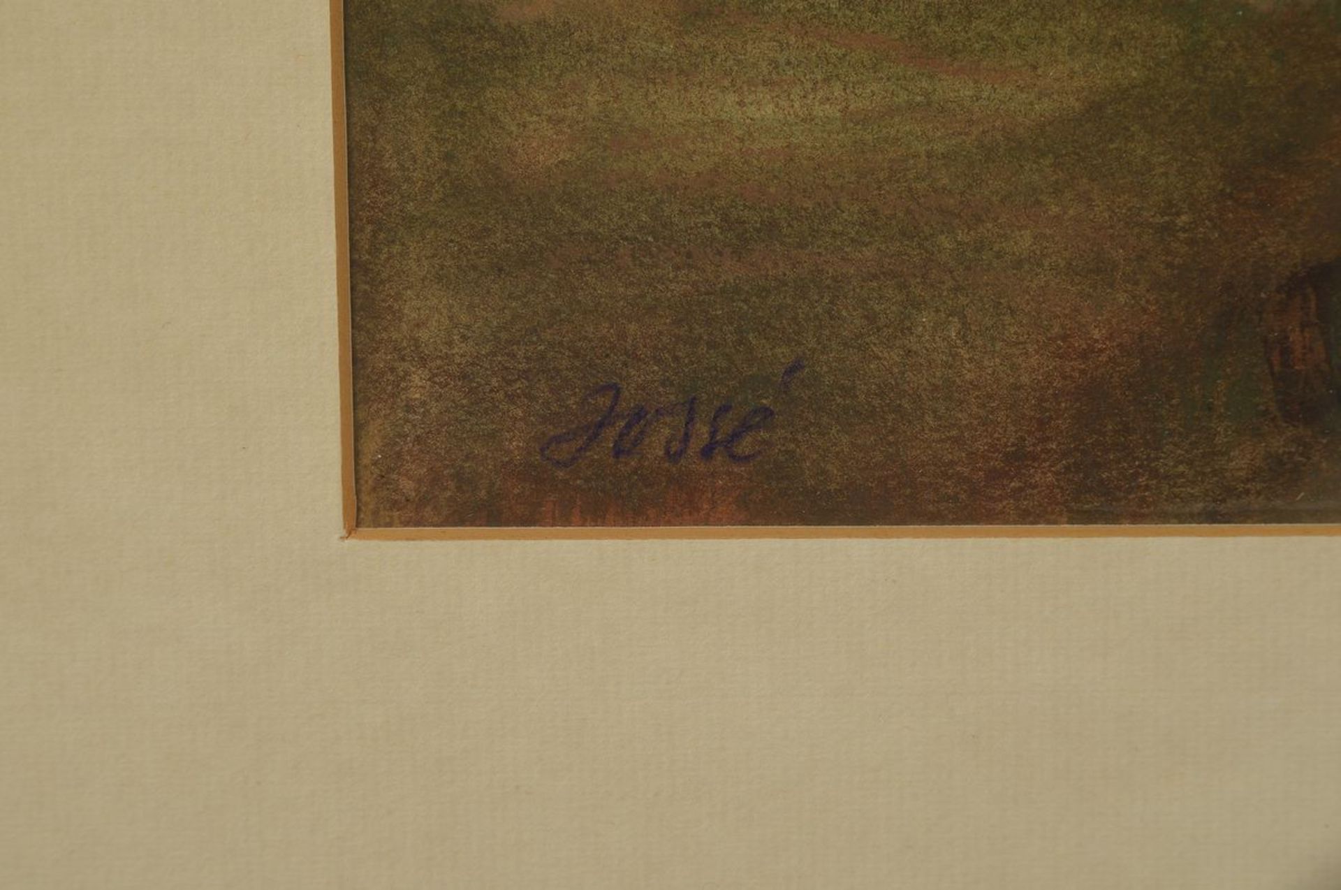 Friedrich Jossé, 1897 Wolfstein-1994 Speyer, woodworker, watercolor on paper, signed lower left, - Bild 2 aus 3