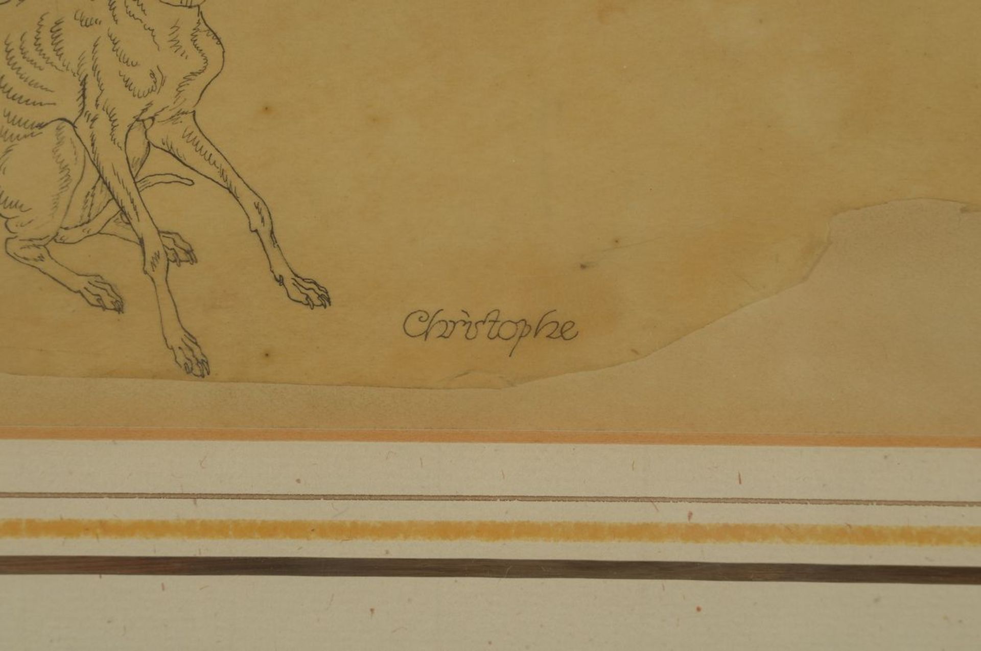 Georges Colomb, called # "Christophe #", 1856 -1945, Rococo society, pencil on parchment paper, - Bild 2 aus 3