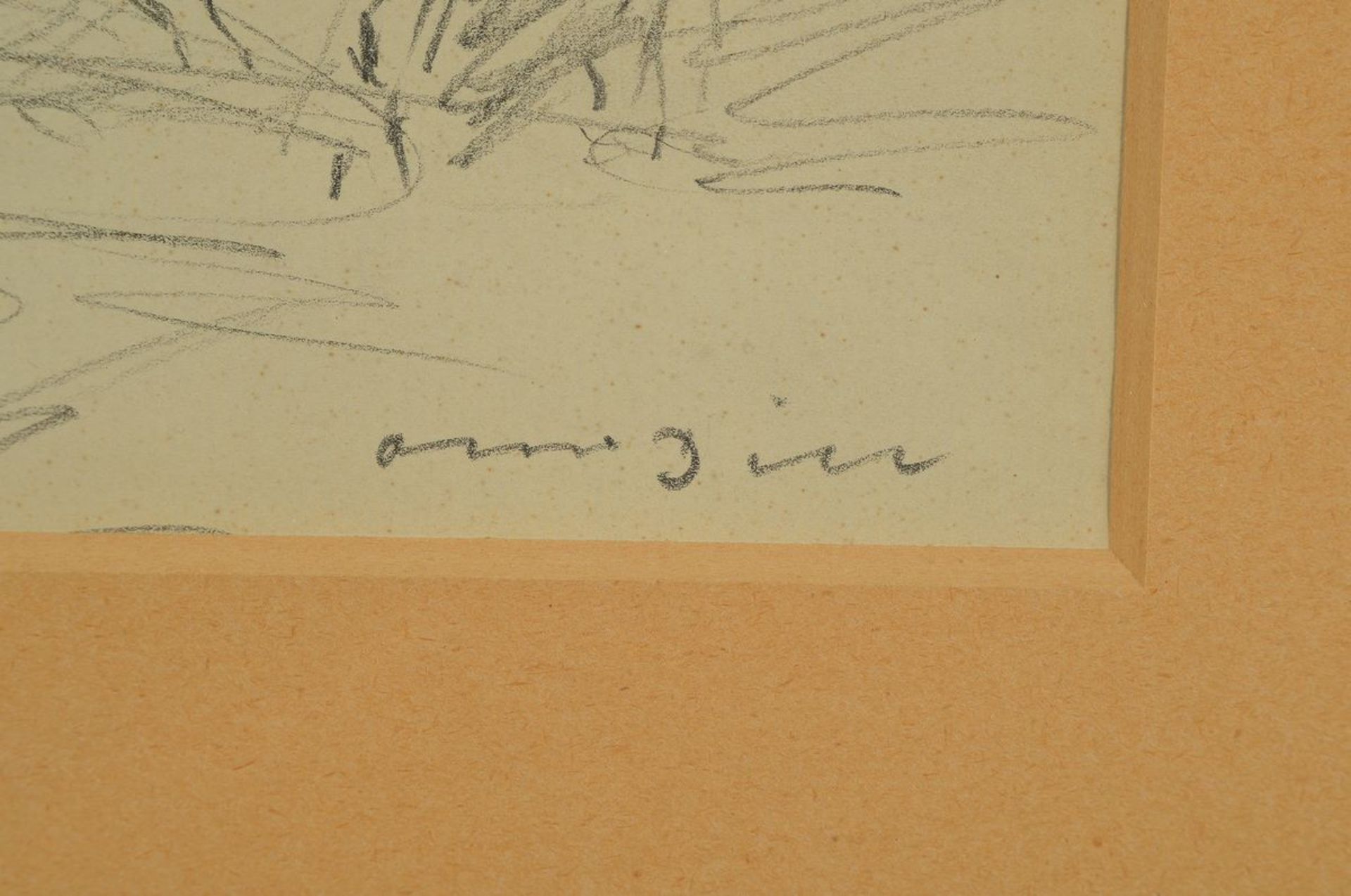 Otto Dill, 1884 Neustadt-1957 Bad Dürkheim, pencil sketch, on the turf, signed lower right, - Bild 2 aus 3
