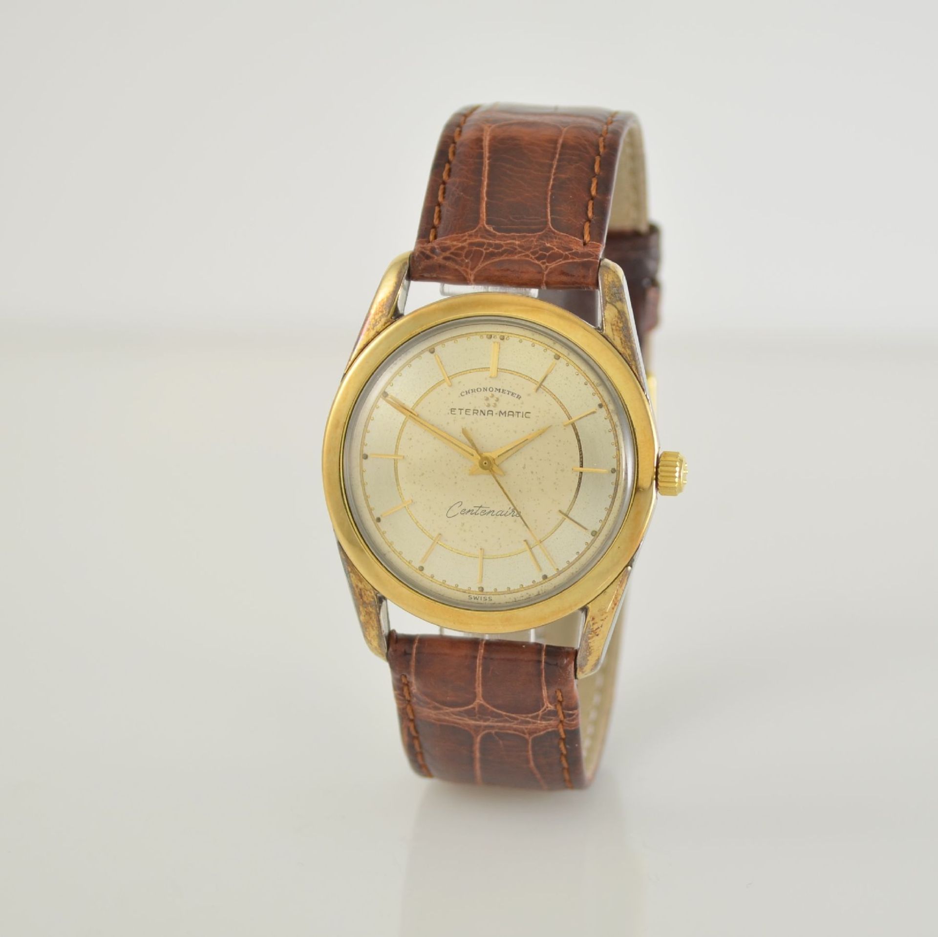 ETERNA-MATIC 2 Chronometer Centenaire in steel& steel/gold, Switzerland around 1960, screweddown - Bild 8 aus 11