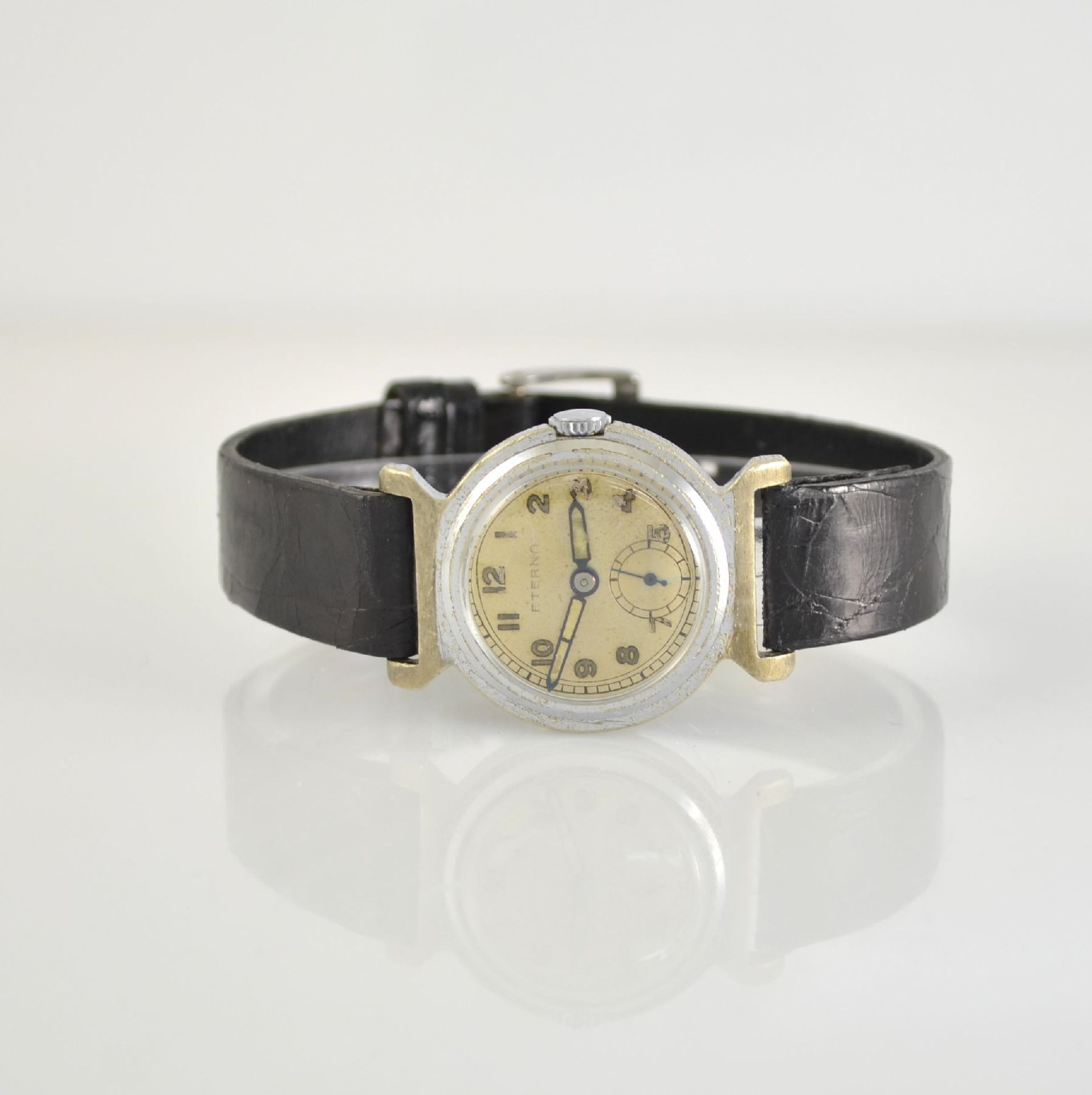 ETERNA 2 wristwatches in steel & chrome- plated, Switzerland around 1935, manual winding, silvered - Bild 7 aus 13