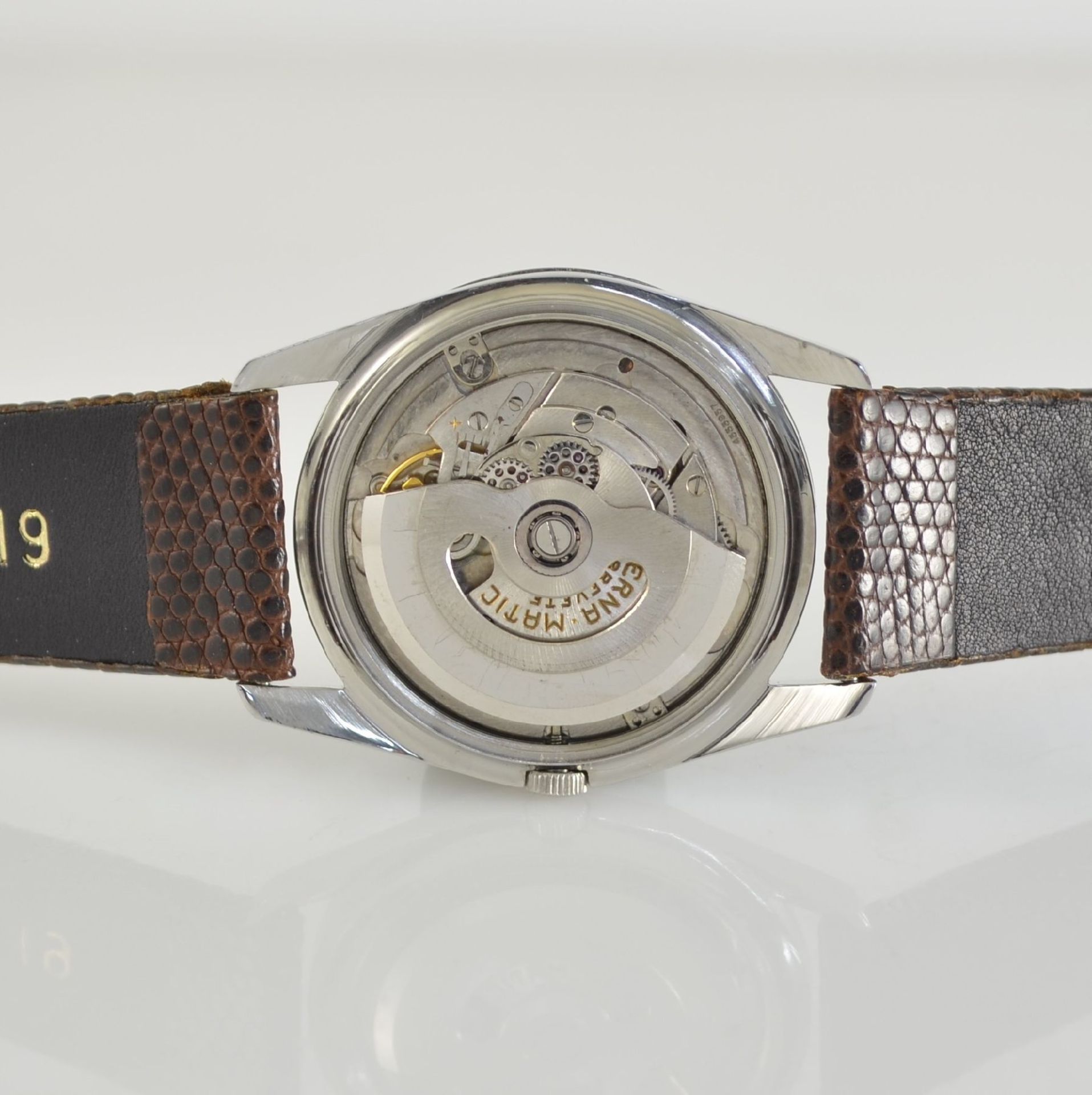 ETERNA-MATIC 2 chronometer in steel, Switzerland around 1960, case backs screwed down, silvered - Bild 6 aus 12