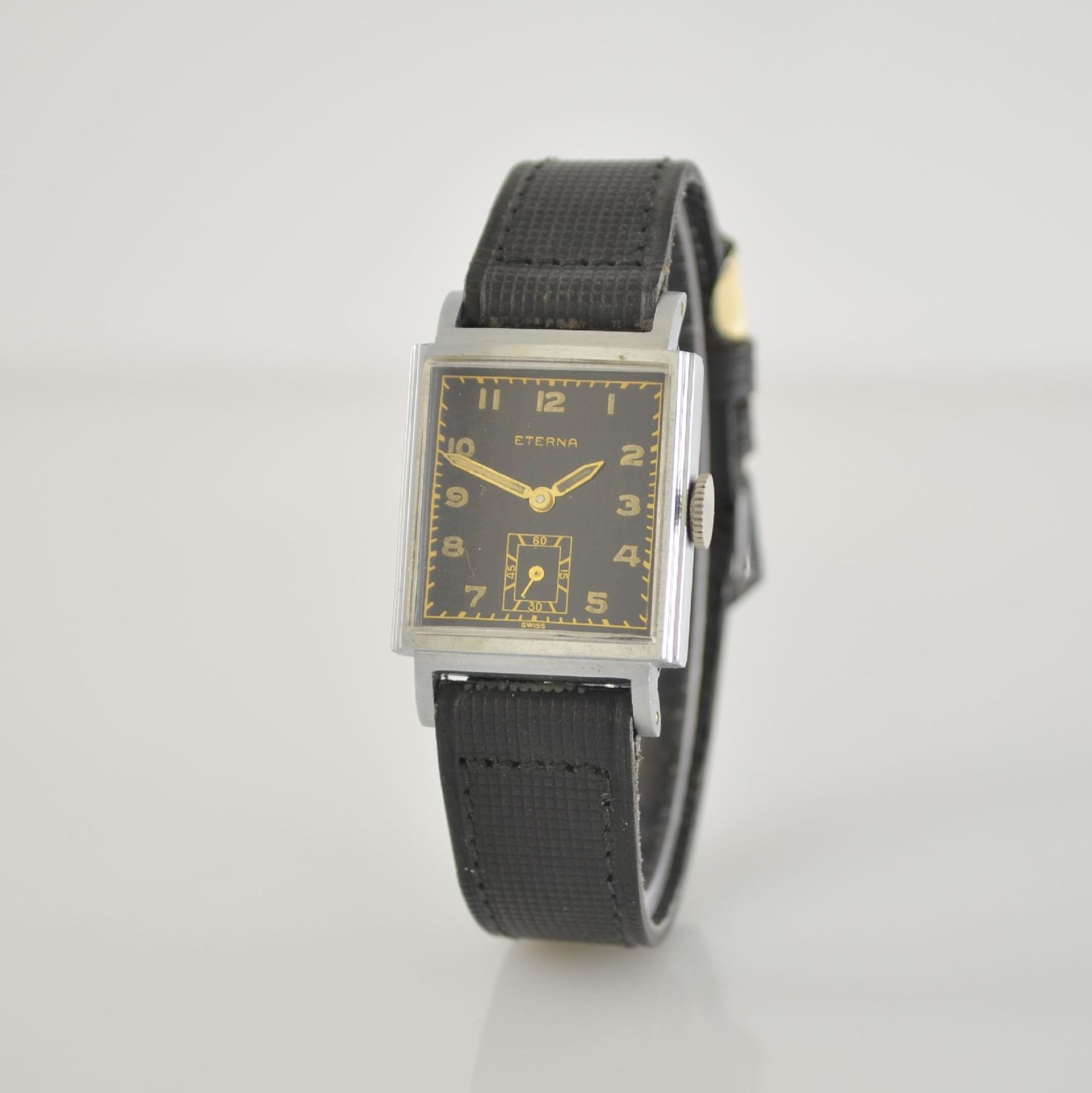 ETERNA nearly mint rectangular wrist watch with box & hangtag, Switzerland around 1935, manual - Bild 3 aus 9