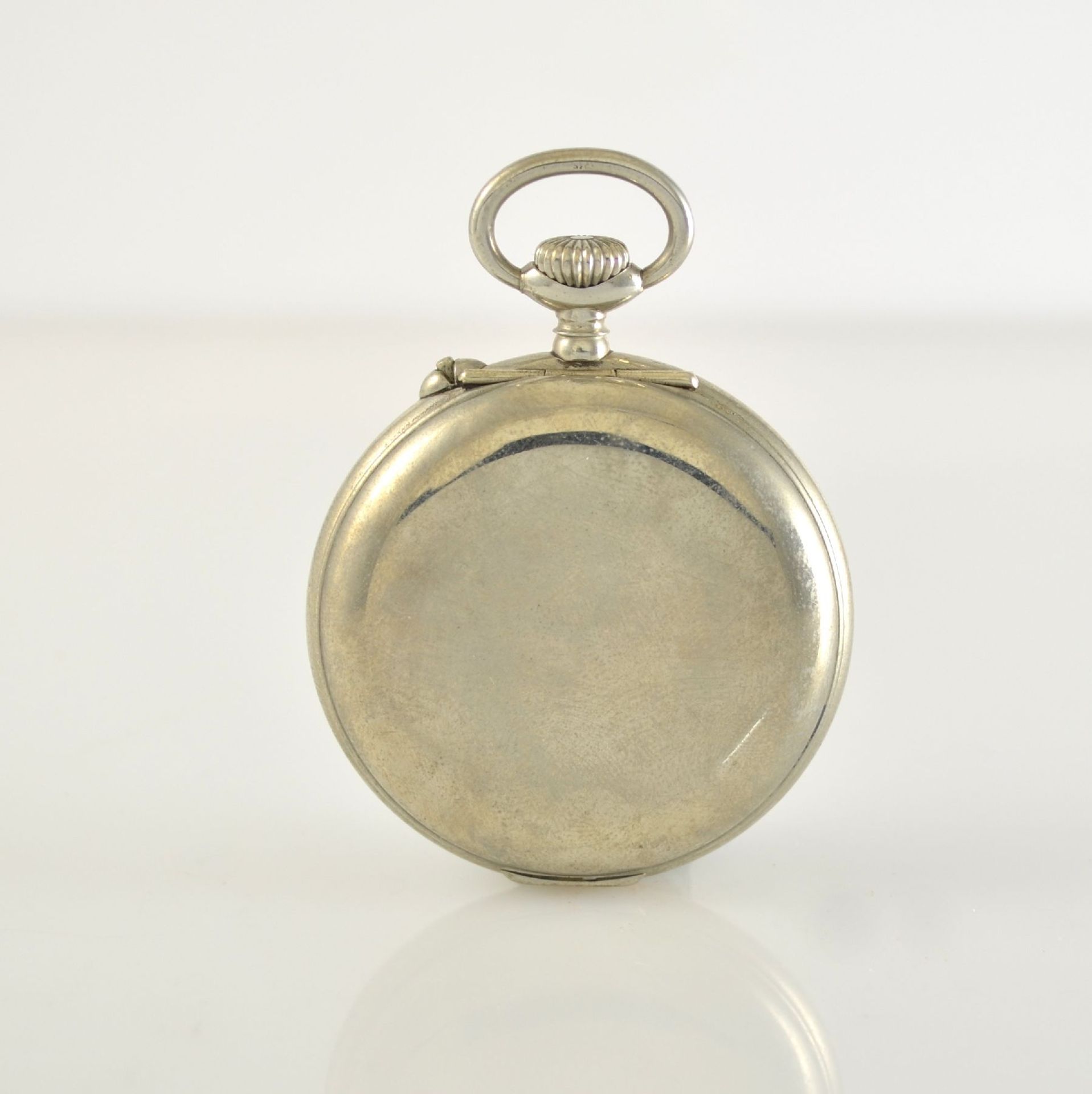 ETERNA 2 open face pocket watches with alarm in nickel & iron, Switzerland around 1910, hinge - Bild 7 aus 10