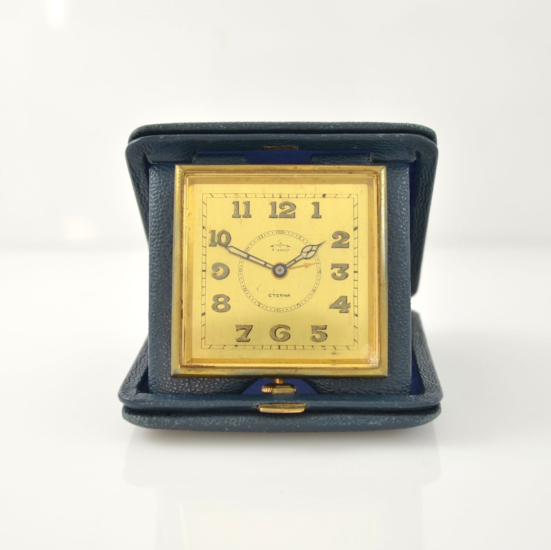 ETERNA Konvolut 3 table clocks & one board watch, Switzerland approx. 1910-1930, 1. small board - Bild 8 aus 16