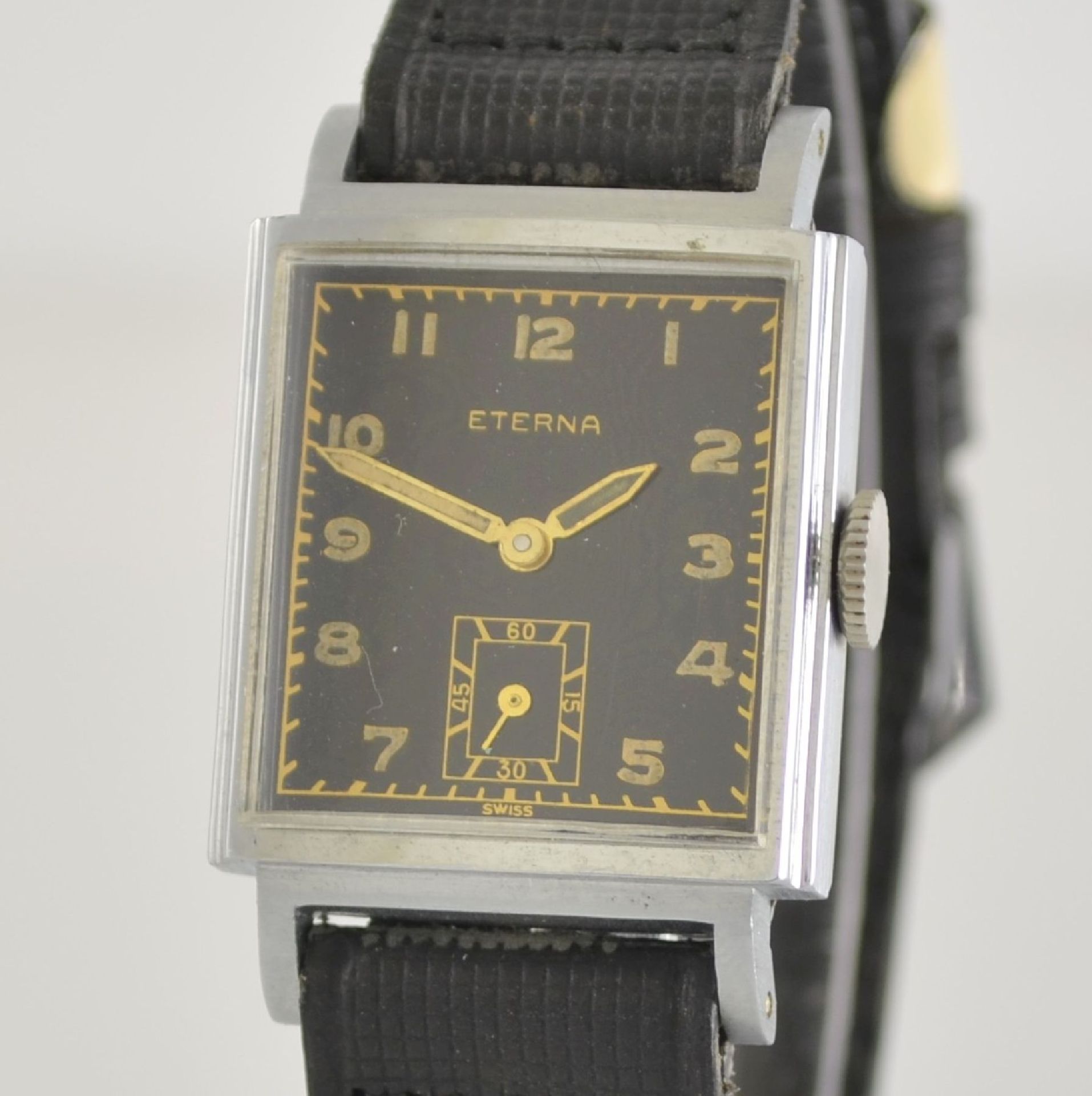 ETERNA nearly mint rectangular wrist watch with box & hangtag, Switzerland around 1935, manual - Bild 4 aus 9