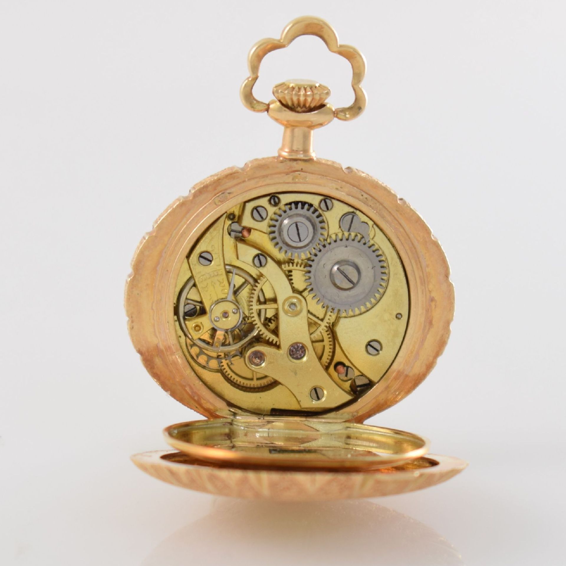 LE PARC shell-shaped 14k pink/yellow gold hunting cased pocket watch, Switzerland for the ottoman - Bild 9 aus 9