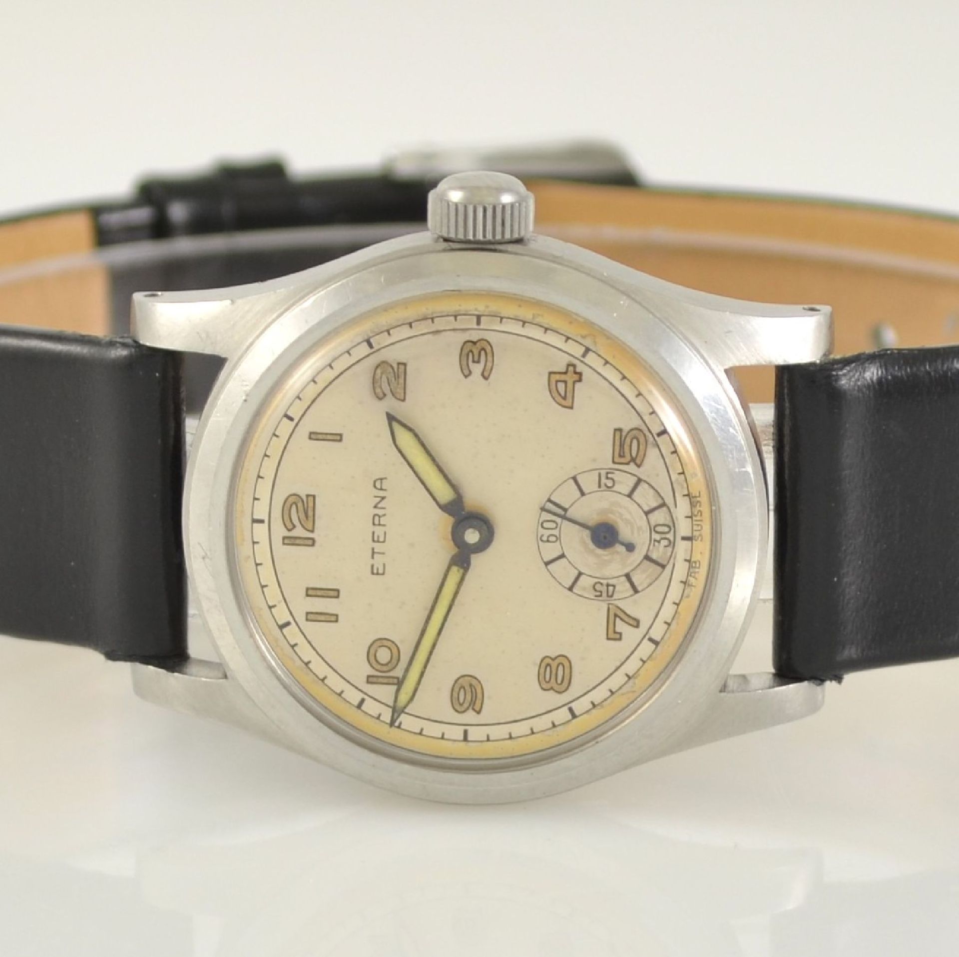 ETERNA 2 wristwatches in steel & chrome- plated, Switzerland around 1935, manual winding, silvered - Bild 2 aus 13