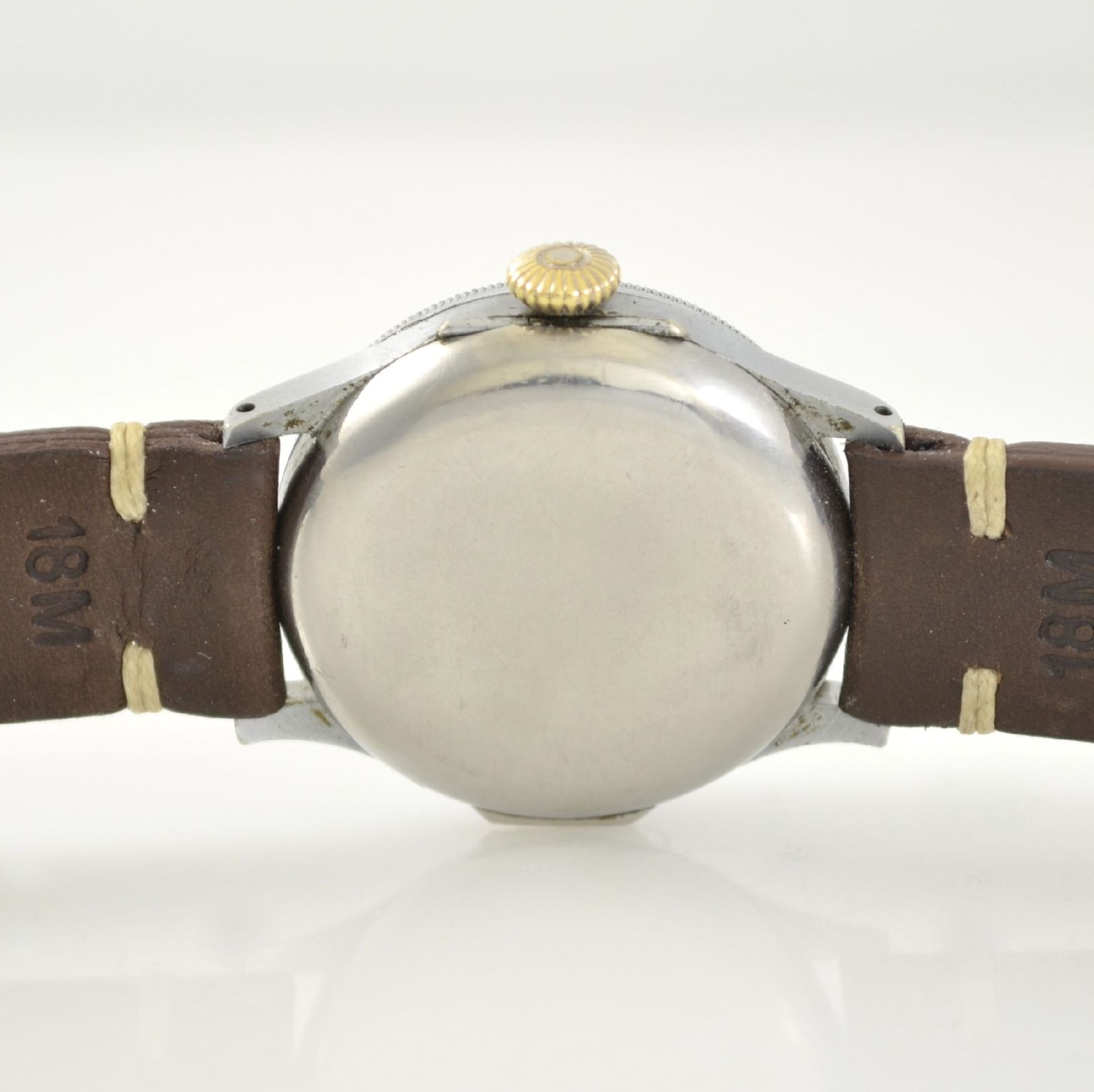 ETERNA very rare early alarm wristwatch, Switzerland around 1935, manual winding, chrome-plated case - Bild 6 aus 8