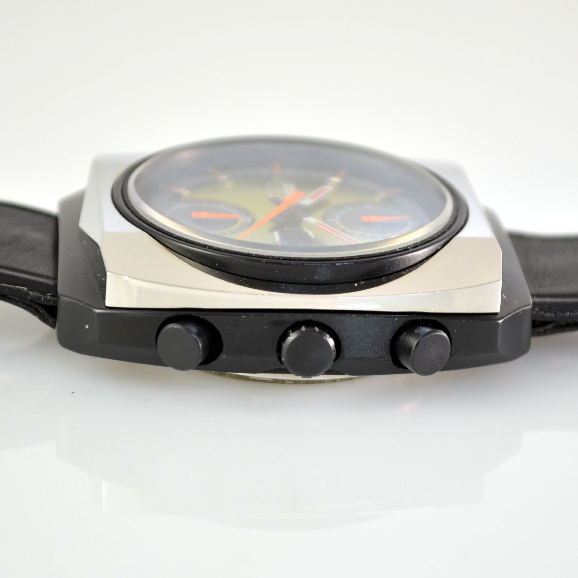 CITIZEN Monaco nearly mint gents wristwatch with flyback-chronograph, Japan around 1975, self - Bild 5 aus 11