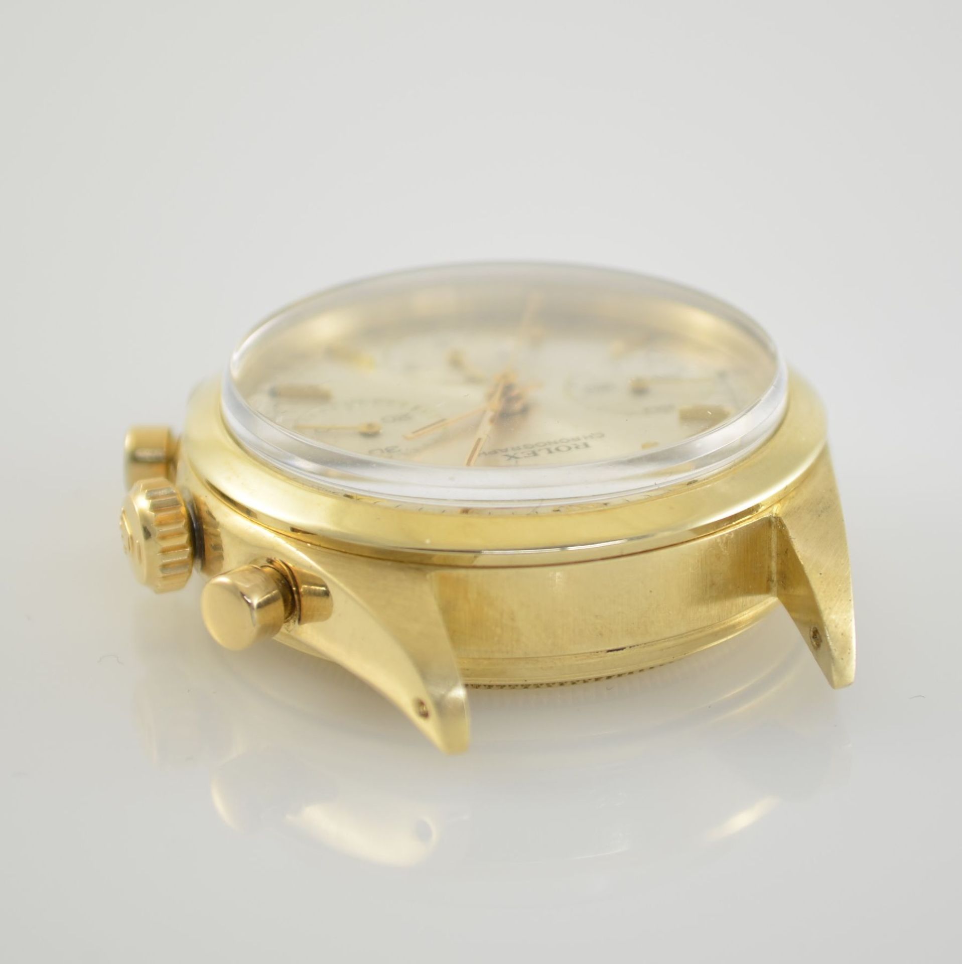 ROLEX fine and rare 14k yellow gold intermediate wheel round button chronograph so called Pre- - Bild 13 aus 20