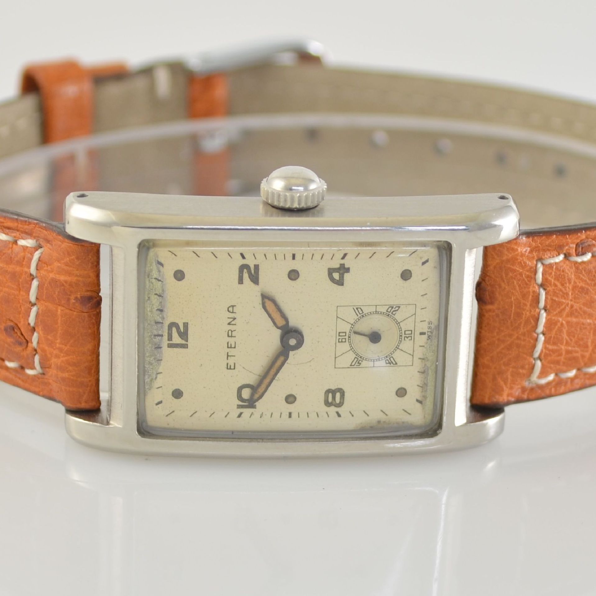 ETERNA 2 early, waterproof wristwatches in steel, Switzerland around 1935/40, both silvered dial - Bild 2 aus 12