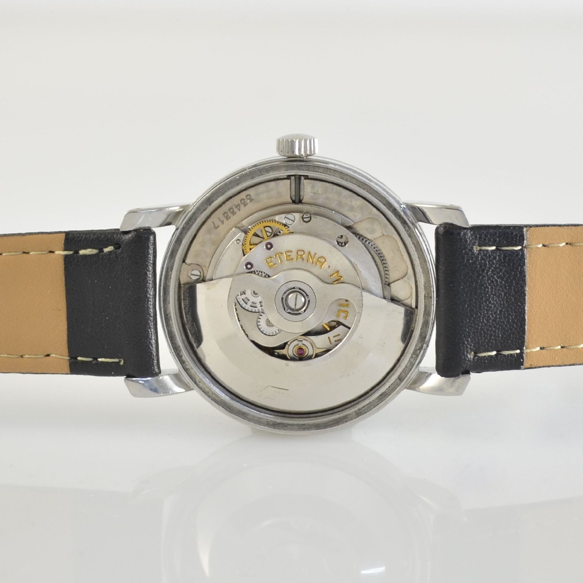 ETERNA-MATIC 2 wristwatches in steel, Switzerland around 1950, self winding & manual winding, - Bild 11 aus 13