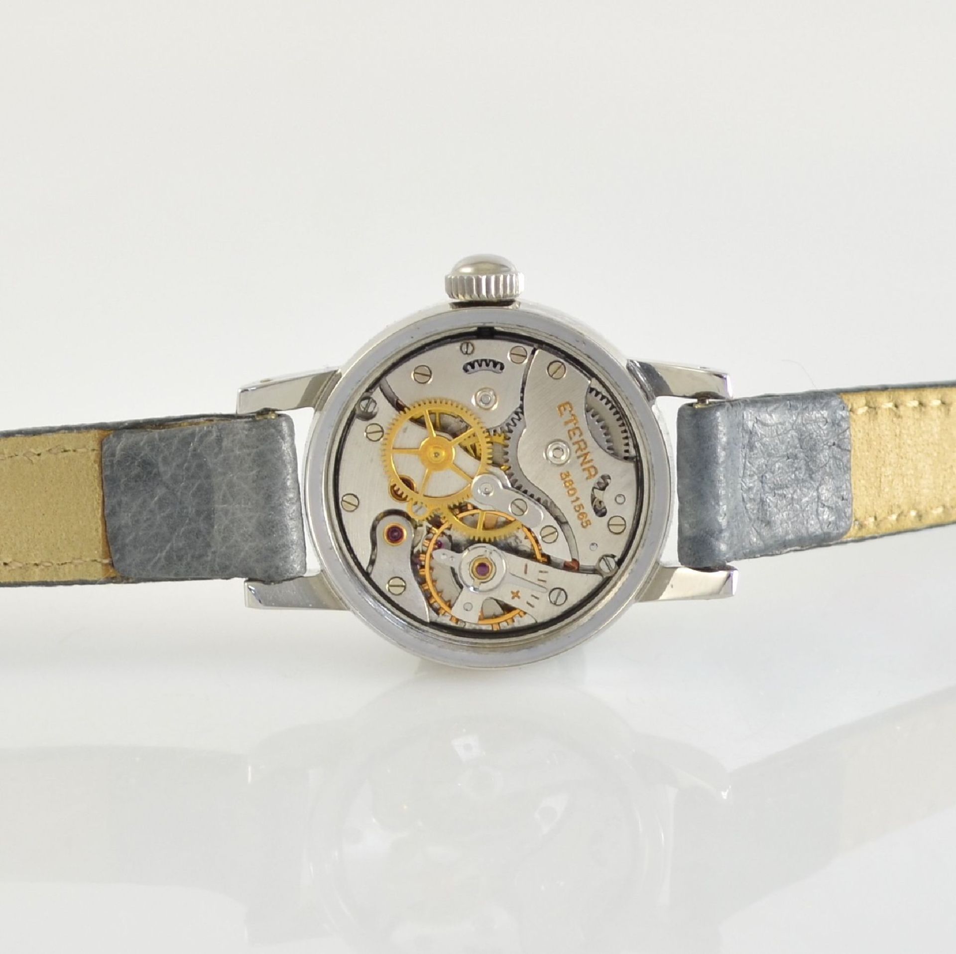 ETERNA-MATIC 2 wristwatches in steel, Switzerland around 1950, self winding & manual winding, - Bild 5 aus 13